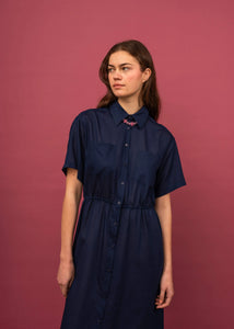 Coastal Shirt Dress-Biro Blue