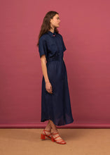 Load image into Gallery viewer, Coastal Shirt Dress-Biro Blue