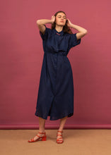 Load image into Gallery viewer, Coastal Shirt Dress-Biro Blue