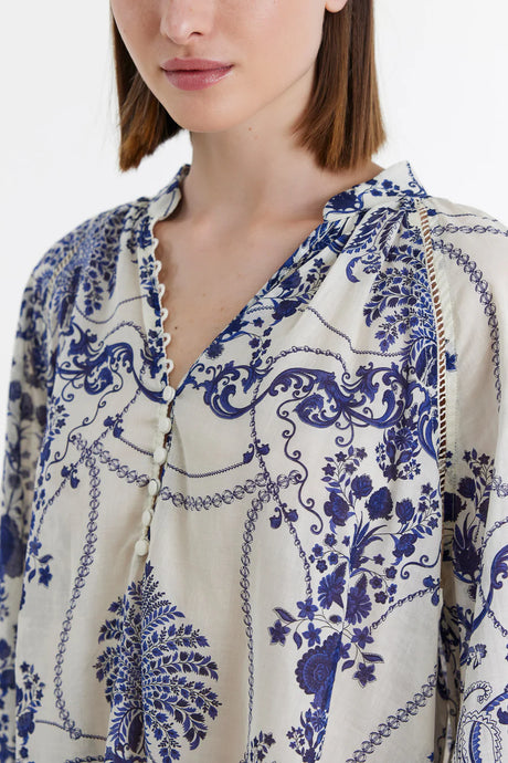 Lida Blouse-Blue