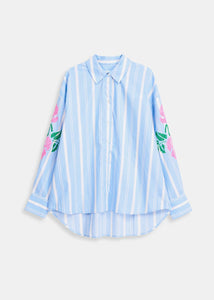 Dorothy Shirt-Light Blue Stripe