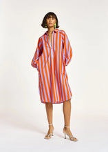 Load image into Gallery viewer, Dripe Dress-Tropical Peach/Lilac Stripe