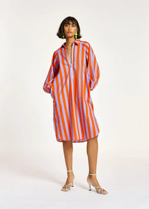 Dripe Dress-Tropical Peach/Lilac Stripe
