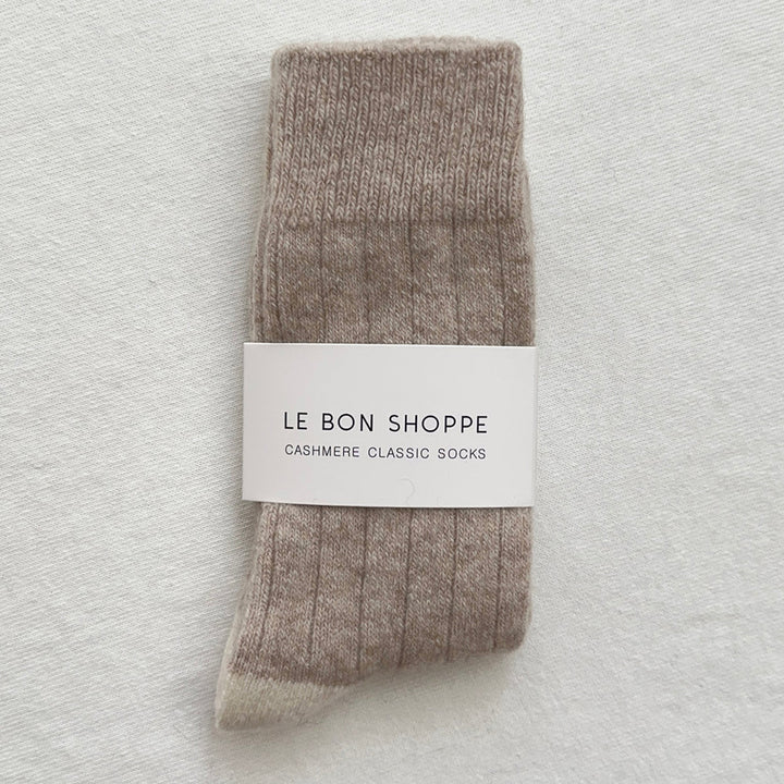 Cashmere Classic Socks-Fawn