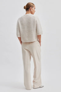Andrea Knit Rib Cardigan-Pumice Stone