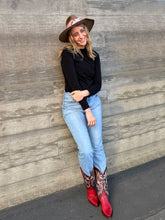 Load image into Gallery viewer, The DH x Kaylee Bell Cowboy Up Pink Petite Silk Scarf