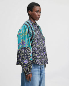 Pom Power of the Flowers Shirt-Turq/Black