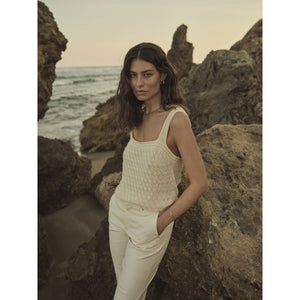 Oxana Knit Top-Pearled Ivory
