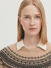 Load image into Gallery viewer, Greca Jacquard Wool Sweater-Ecru