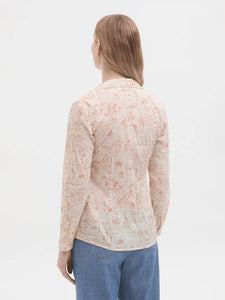 Pacific Islands Print Shirt-Ecru