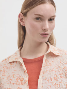 Pacific Islands Print Shirt-Ecru