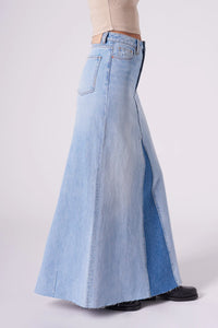 Rework Maxi Skirt-Light Bleach