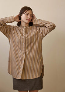 Mason Shirt-Sepia Stripe