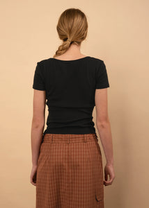 Leila Skirt-Terracotta Check