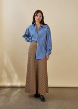 Load image into Gallery viewer, Maryse Shirt-Blue Citron Stripe