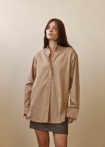 Mason Shirt-Sepia Stripe