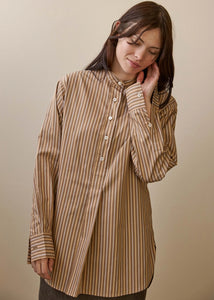 Mason Shirt-Sepia Stripe