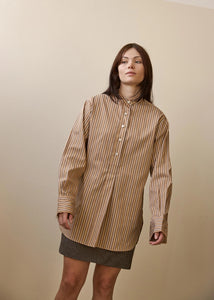 Mason Shirt-Sepia Stripe