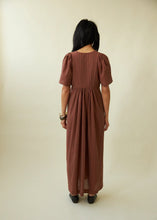 Load image into Gallery viewer, Mazzy Dress-Fig &amp; Cinnamon Stripe