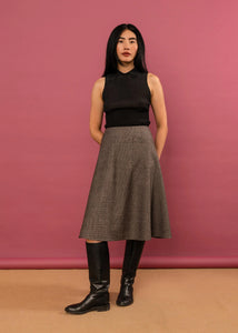 Rohmer Skirt-100% Puppytooth Wool