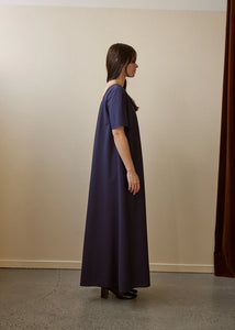 Tempo Dress- Oxford Plum Stripe