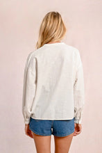 Load image into Gallery viewer, Pleated Blouse with Lace Insert-White