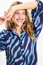 Load image into Gallery viewer, Blouse-Animal Blue