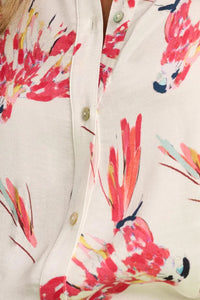 Blouse-Parrots Ecru