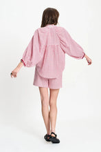 Load image into Gallery viewer, Blouse-Seersucker Red White