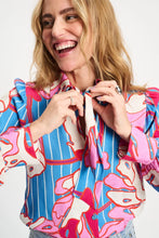 Load image into Gallery viewer, Blouse-Urban Flora Stripe