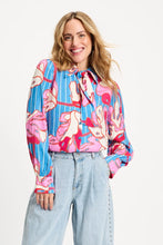 Load image into Gallery viewer, Blouse-Urban Flora Stripe