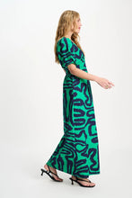 Load image into Gallery viewer, Dress-Poplin Waves Green