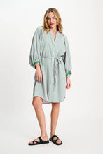 Load image into Gallery viewer, Dress-Seersucker Green Pink