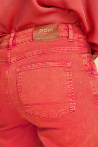 Jeans-Wide Leg,Baked Red