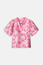 Load image into Gallery viewer, Top-Floral Jacquard Raspberry