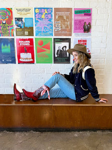 The DH x Kaylee Bell Cowboy Up Pink Petite Silk Scarf