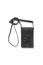 Load image into Gallery viewer, Lois Embossed Leather Travel Pouch-Black