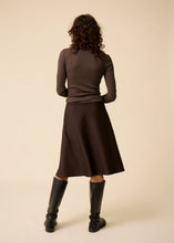 Load image into Gallery viewer, Ramona Skirt/100% Wool Suiting-Chocolate Pinstripe