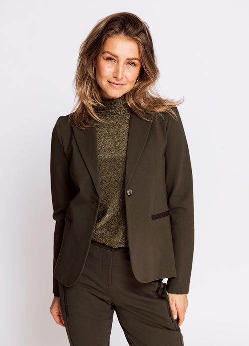 Salma Blazer-Dark Olive