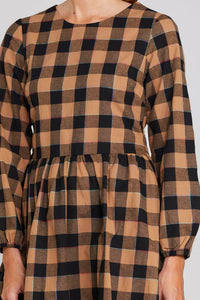 Pippo Dress-Cocoa Check