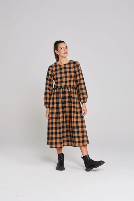 Pippo Dress-Cocoa Check