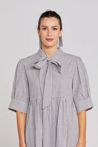 Nightfall Dress-Midnight Checkers