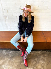 Load image into Gallery viewer, The DH x Kaylee Bell Cowboy Up Pink Petite Silk Scarf