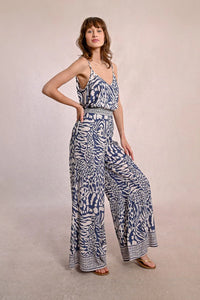 Wide Leg Pants-Denim Blue Maggy