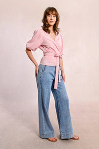 Wrap Top-Pink