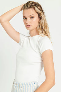 Baby Rib Tee-White