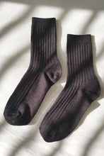 Load image into Gallery viewer, Her Socks-Lurex Copper Black