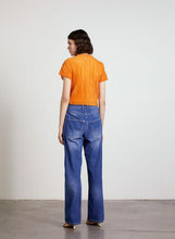 Load image into Gallery viewer, Stone Wash Denim Flared Jeans-Indigo