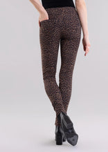 Load image into Gallery viewer, Lilah Leopard Jeans-Chocolate