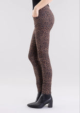 Load image into Gallery viewer, Lilah Leopard Jeans-Chocolate